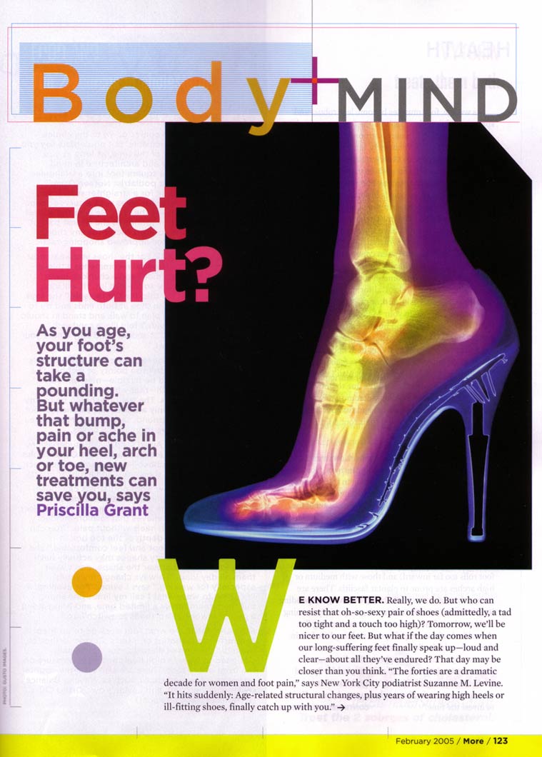 MORE magazine article, "Feet Hurt?"