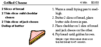Lunch Recipes from the book"Cheap and Easy Cooking"