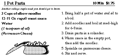Dinner Recipes from the book"Cheap and Easy Cooking"