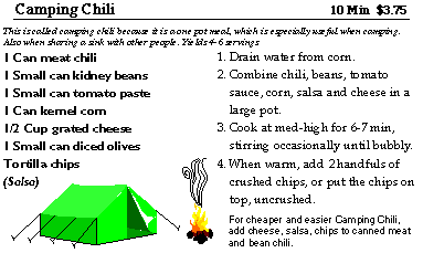 Dinner Recipes from the book"Cheap and Easy Cooking"